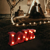 Letrero Decorativo con Luz LOVE (12 Piezas)