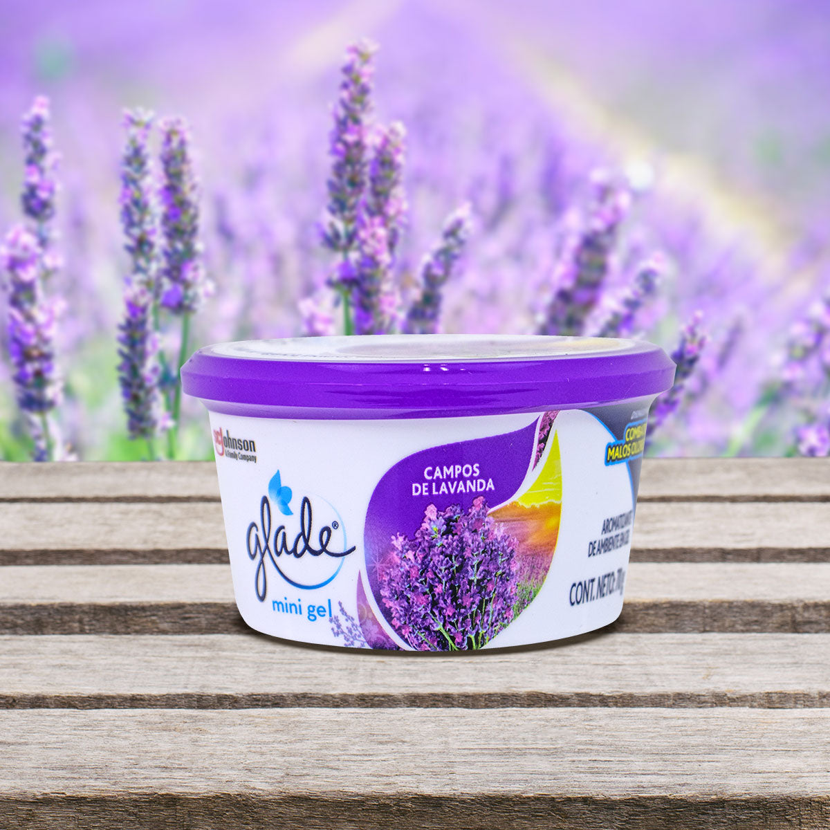 Aromatizante de Ambiente Glade en Gel con aroma a Lavanda 70 gr.