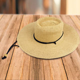 Sombrero de Paja color Camel con Cinta Negra