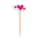 Set de Capacillos y Palillos Decorativos para San Valentín, 48 piezas