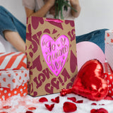 Bolsa de Regalo de Papel Kraft Te Quiero para San Valentín