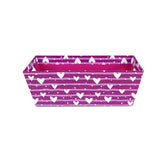 Caja Multiusos de Corazones Morado/Blanco