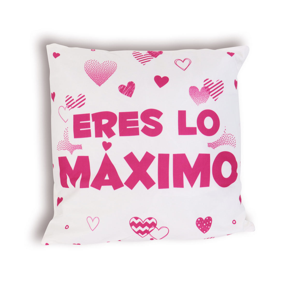 Cojín Decorativo de Corazones "Eres lo Máximo"