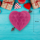 Corazón Decorativo de Papel Rosa para San Valentín