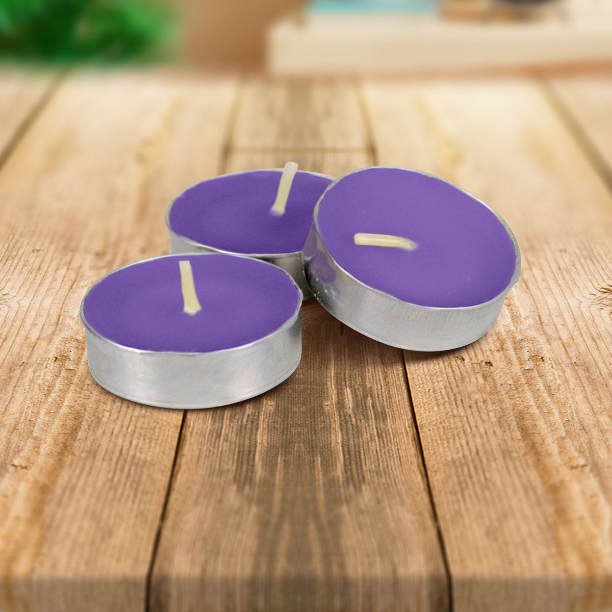 Paquete de Velas Morado Tea Light 3pza.