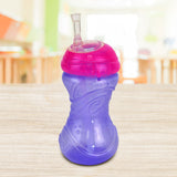 Vaso Nuby con Tapa y Popote para Niños, Color Morado.