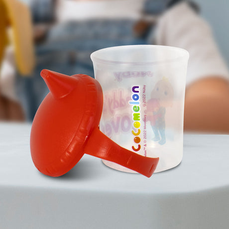 Vaso entrenador con Boquilla de Cocomelon Teddy´s Love color Fiusha 240ml