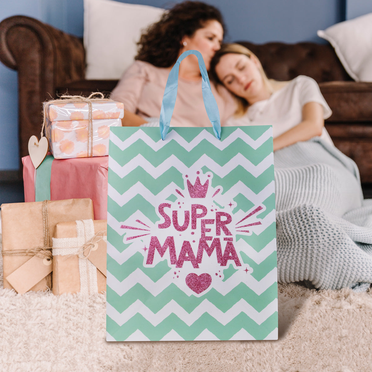 Bolsa de Regalo Súper Mamá Verde, Día de las Madres