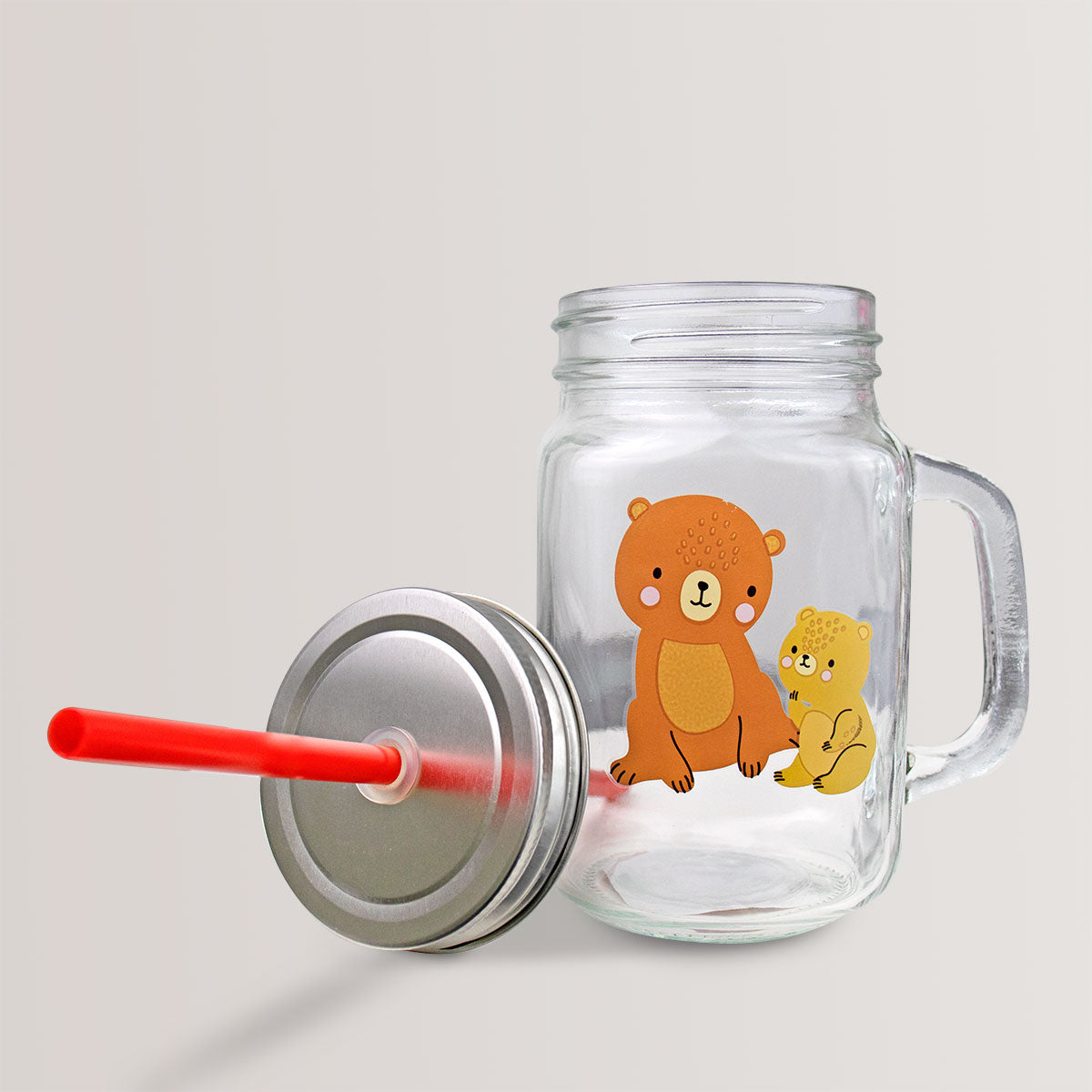 Mason Jar Oso 450ml, Día de las Madres