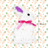 Adorable Conejo Blanco de tinsel, Pascua