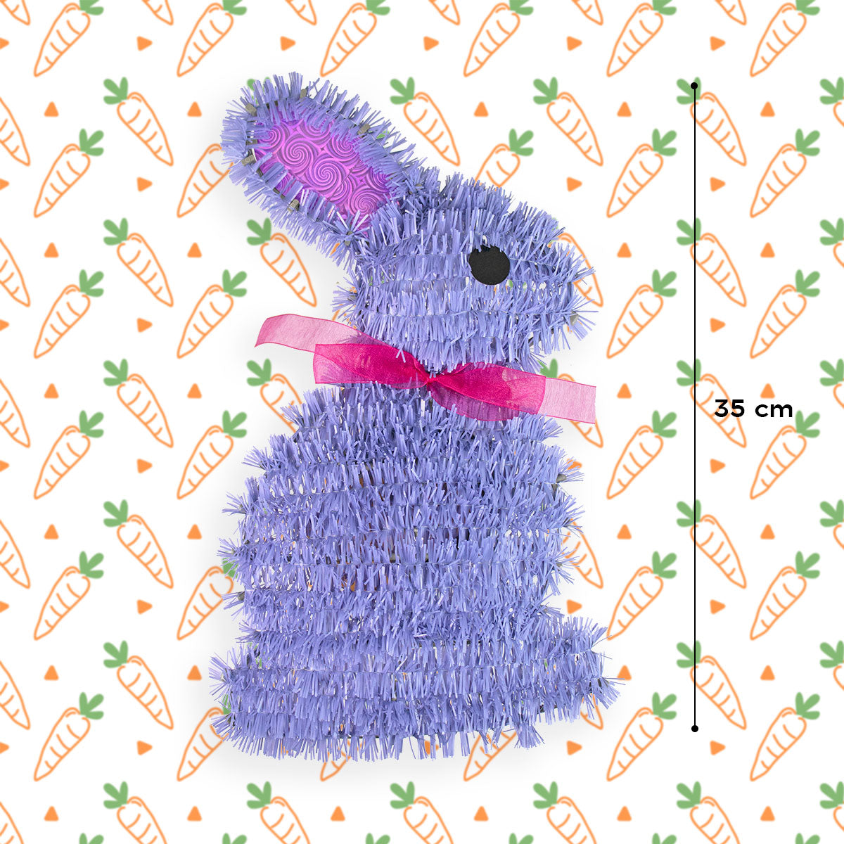 Adorable Conejo Lila de tinsel, Pascua