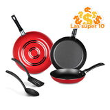 Ecko Batería Juego de Cocina Rojo 5 Pzas