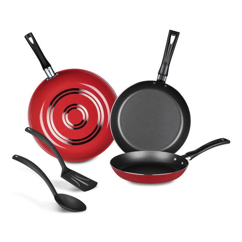 Ecko Batería Juego de Cocina Rojo 5 Pzas