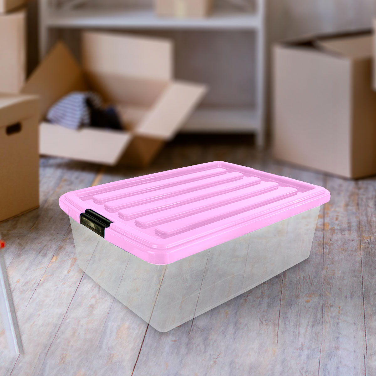 Caja de Plástico Goliat 32 L Color Rosa