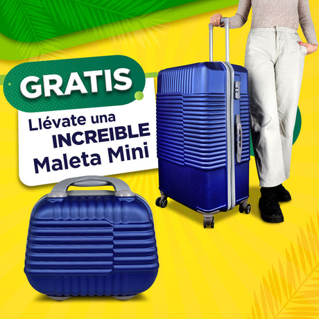 Set Maleta Blue Grande 75cm + Maleta de Mano 25cm Gratis!