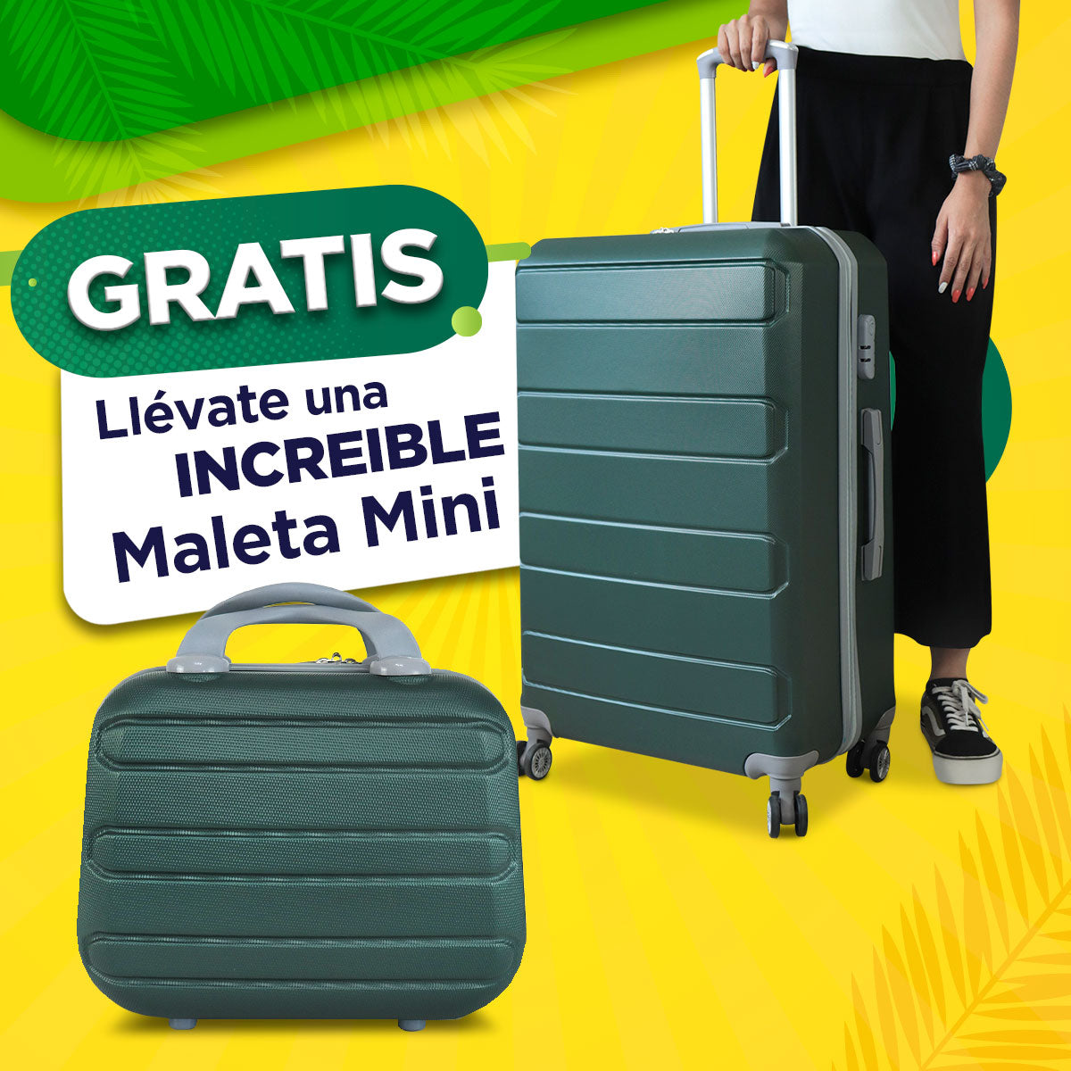 Set Maleta Olive Grande 75cm + Maleta de Mano 25cm GRATIS!