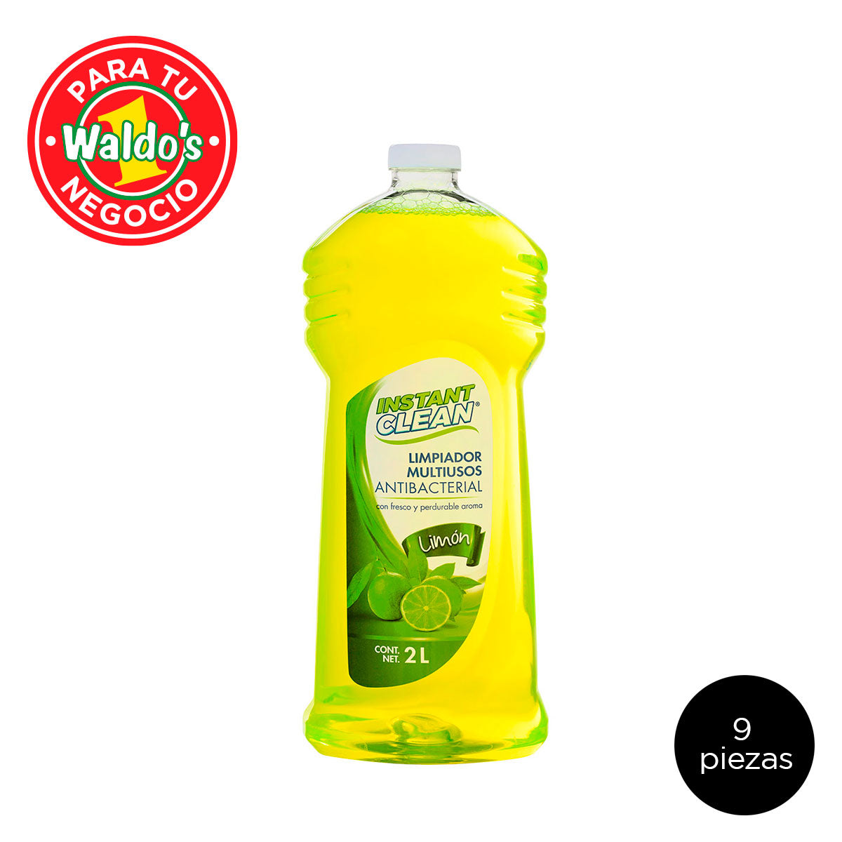 Instant Clean Antibacterial Limon 2Lt (9 Piezas)