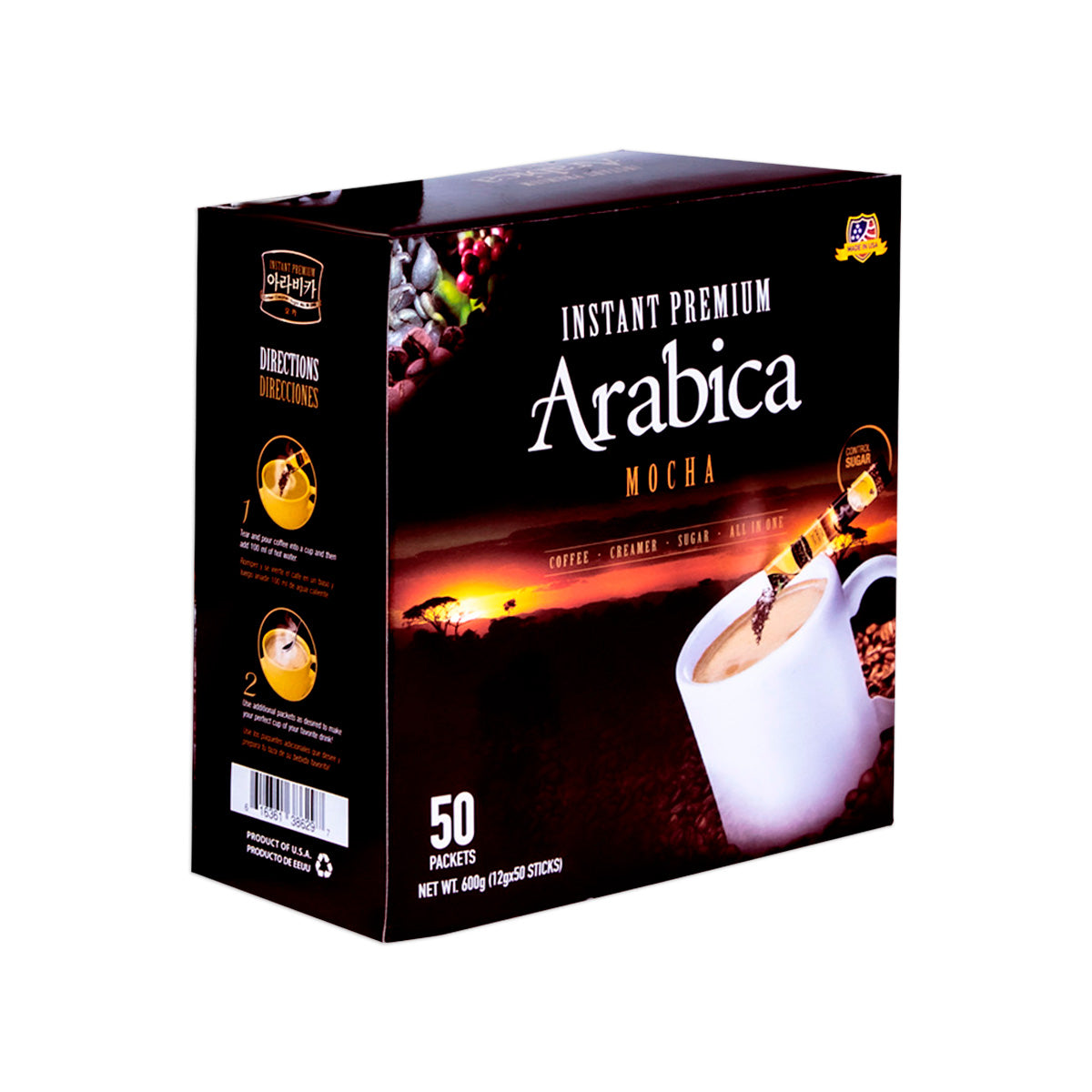 Café Instantáneo Arabica Moca Mazel 600g (50 sobres)