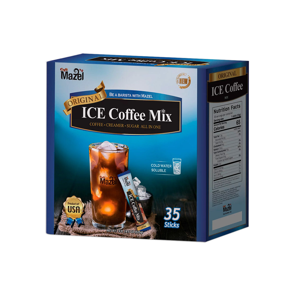 Café Helado Instantáneo Mazel 525g (35 sobres)