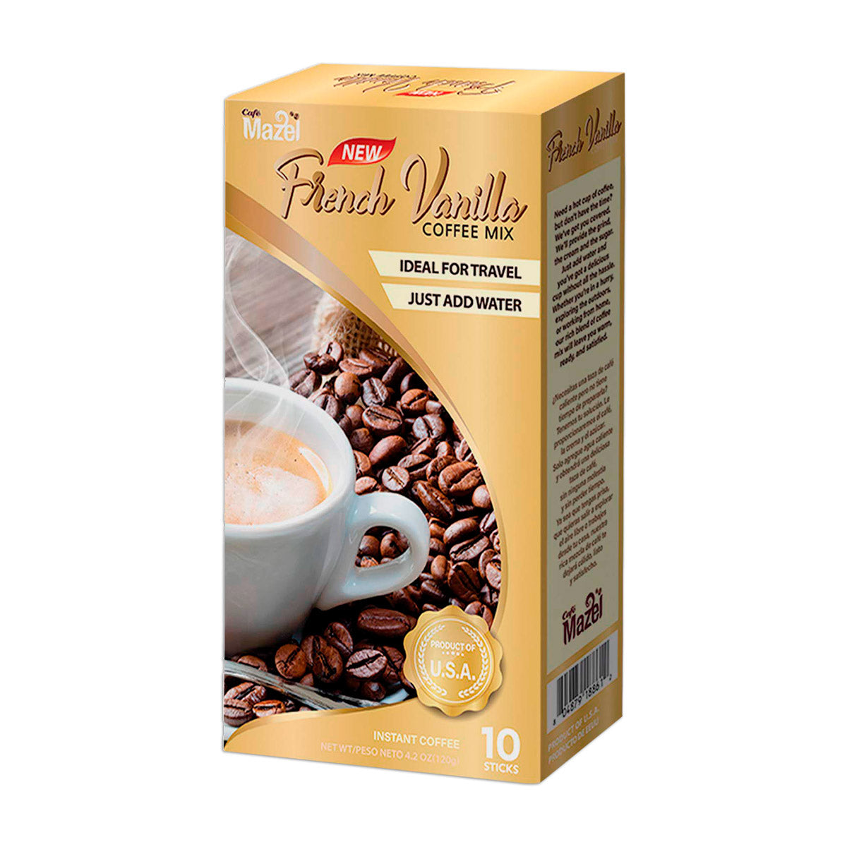 Café Instantáneo Vainilla Francesa Mazel 120g (10 sobres)