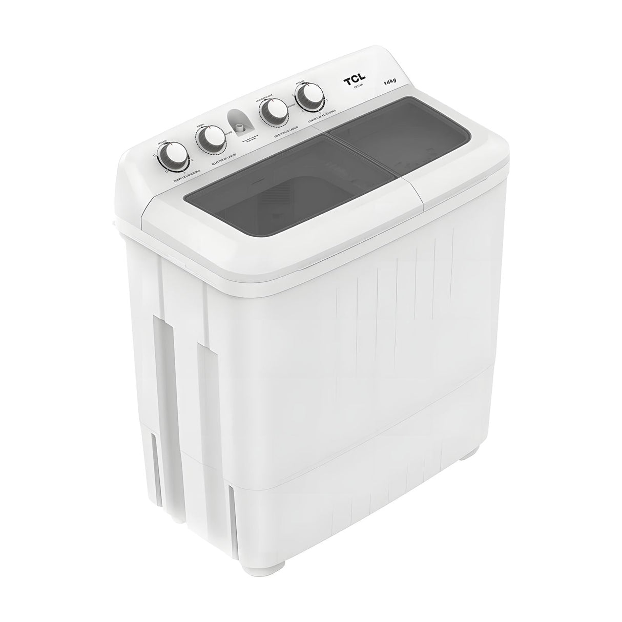 Lavadora Semiautomática TCL 14 Kilos Doble Tina Carga Superior Blanca TWT14W