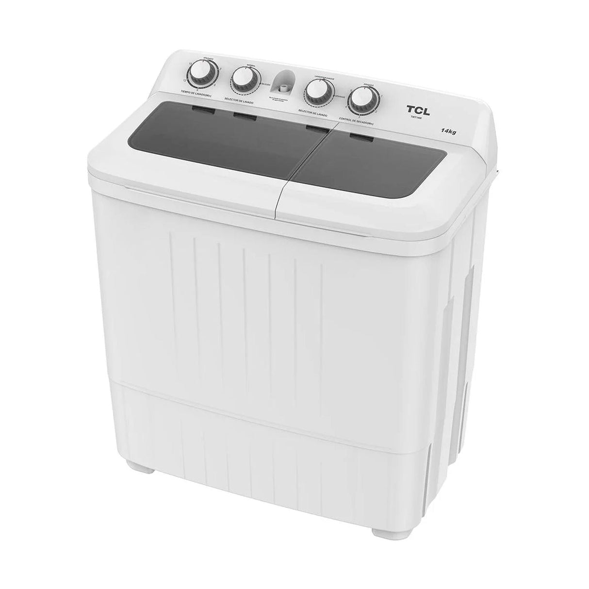 Lavadora Semiautomática TCL 14 Kilos Doble Tina Carga Superior Blanca TWT14W