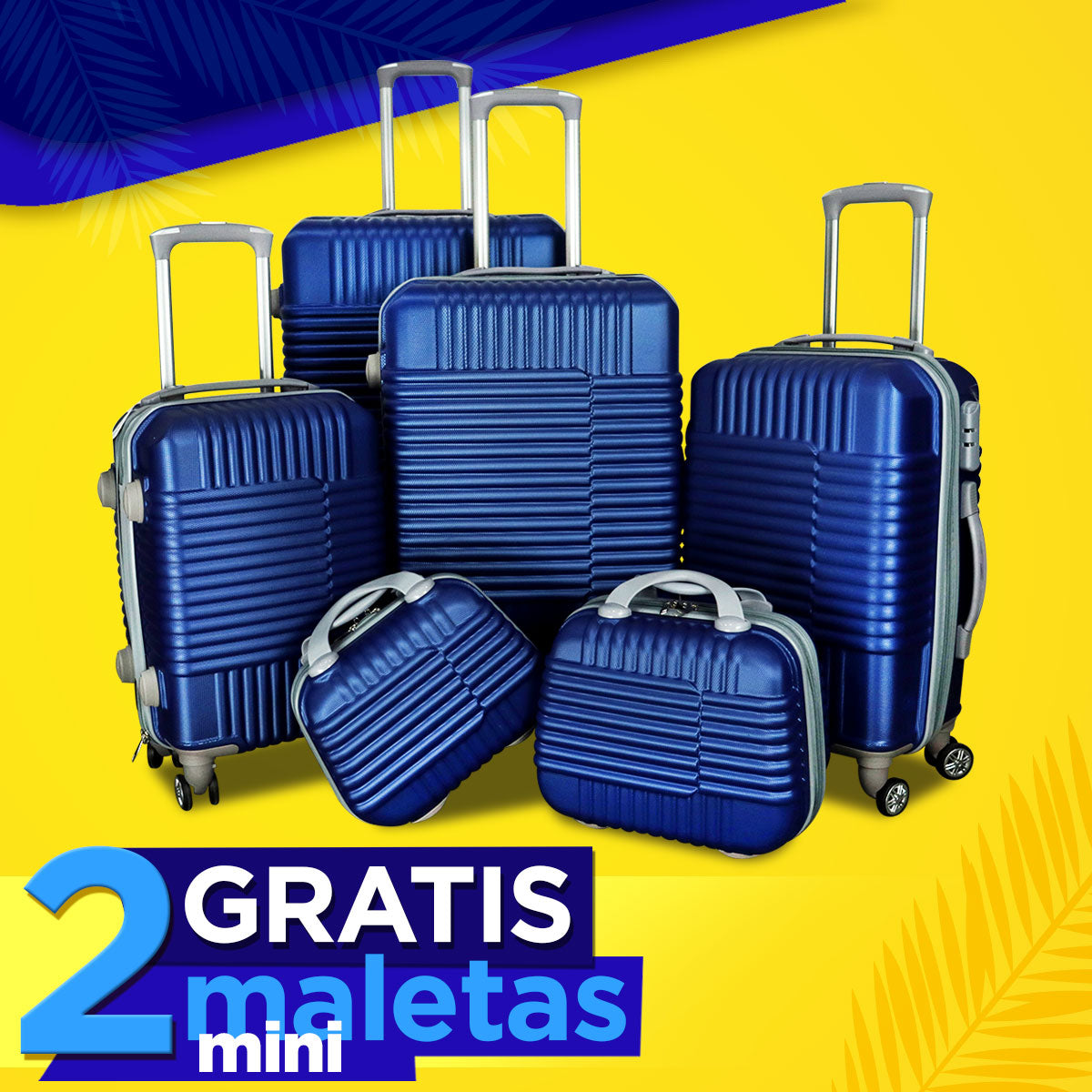 Set 4 Maletas Blue + 2 Maletas de Mano ¡GRATIS!