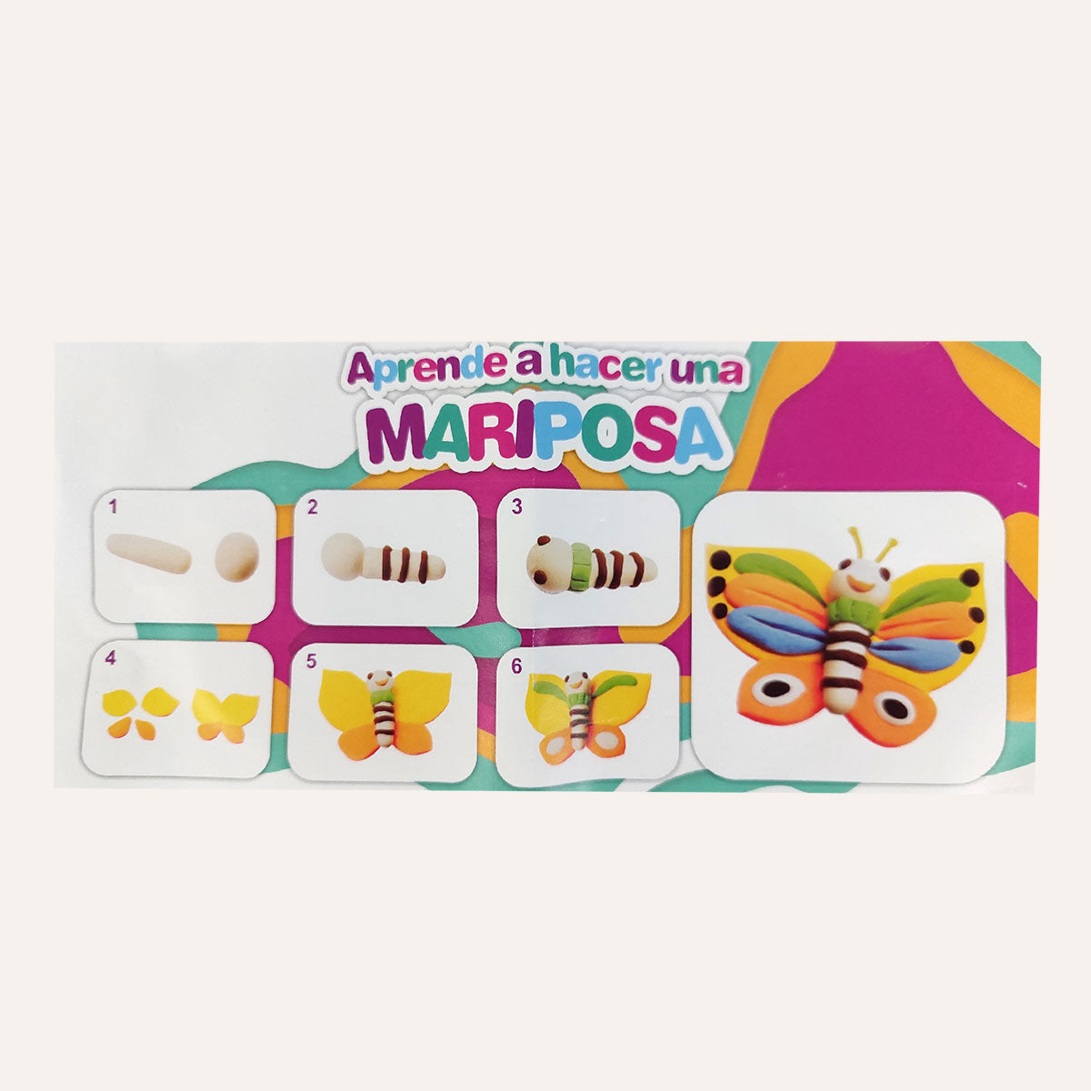 Masa Moldeable para Niños Modelino Dough, Mariposa