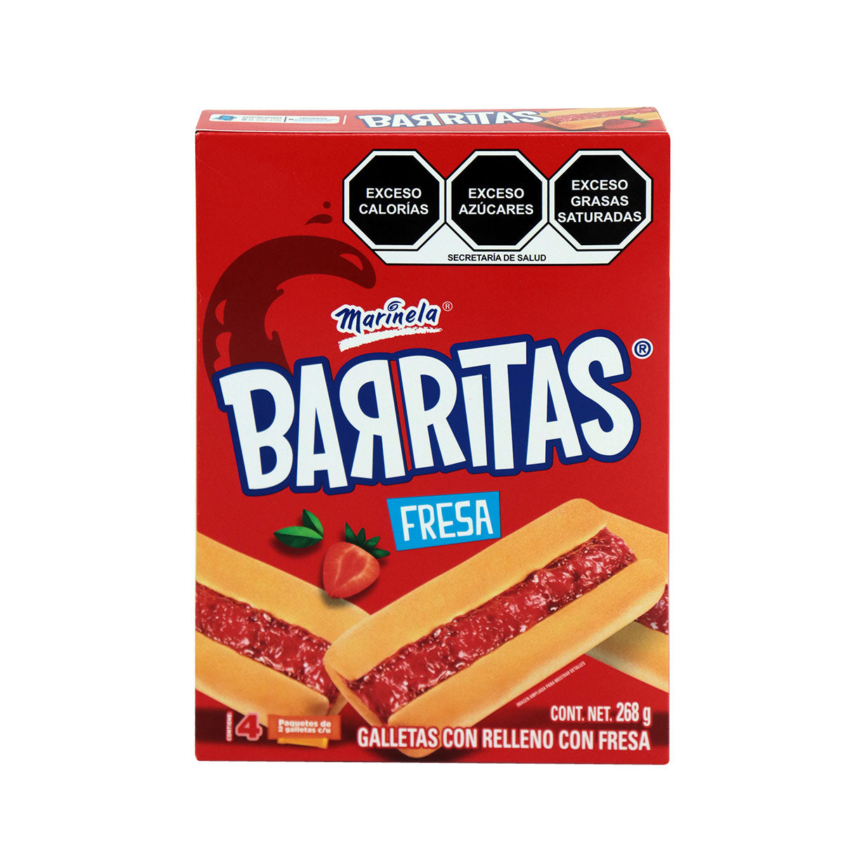 Barritas Marinela Sabor Fresa, 268 g