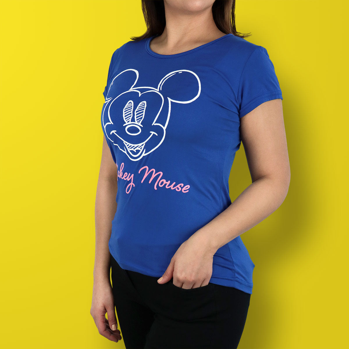 Disney - Playera Manga Corta, Mickey Mouse, Color Azul