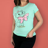 Disney - Playera Manga Corta, Marie Cat, Turquesa