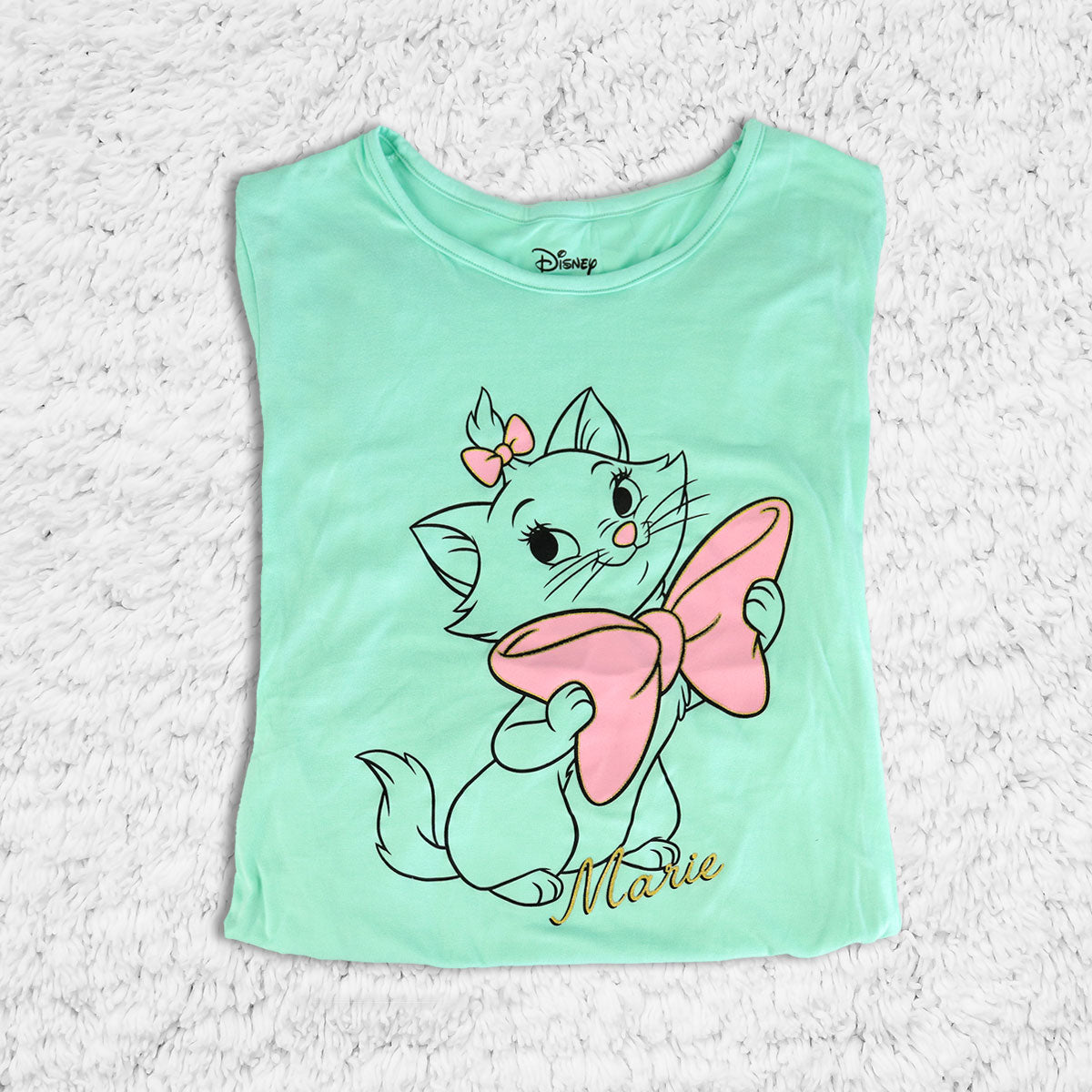 Disney - Playera Manga Corta, Marie Cat, Turquesa