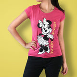 Disney - Playera Manga Corta, Minnie Mouse, Color Fucsia