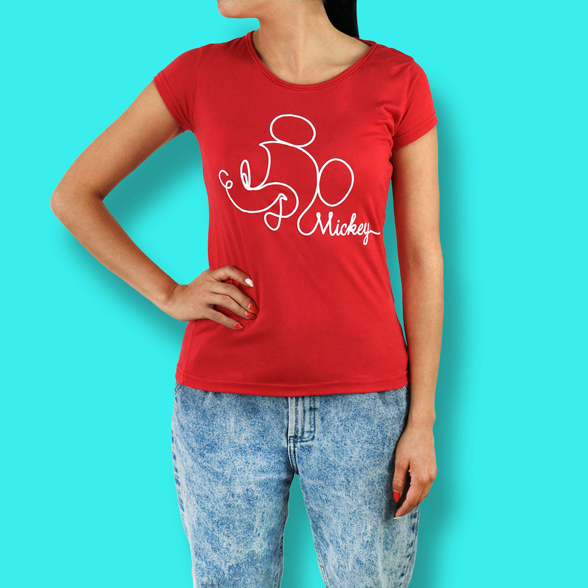 Disney - Playera de Mickey Color Rojo