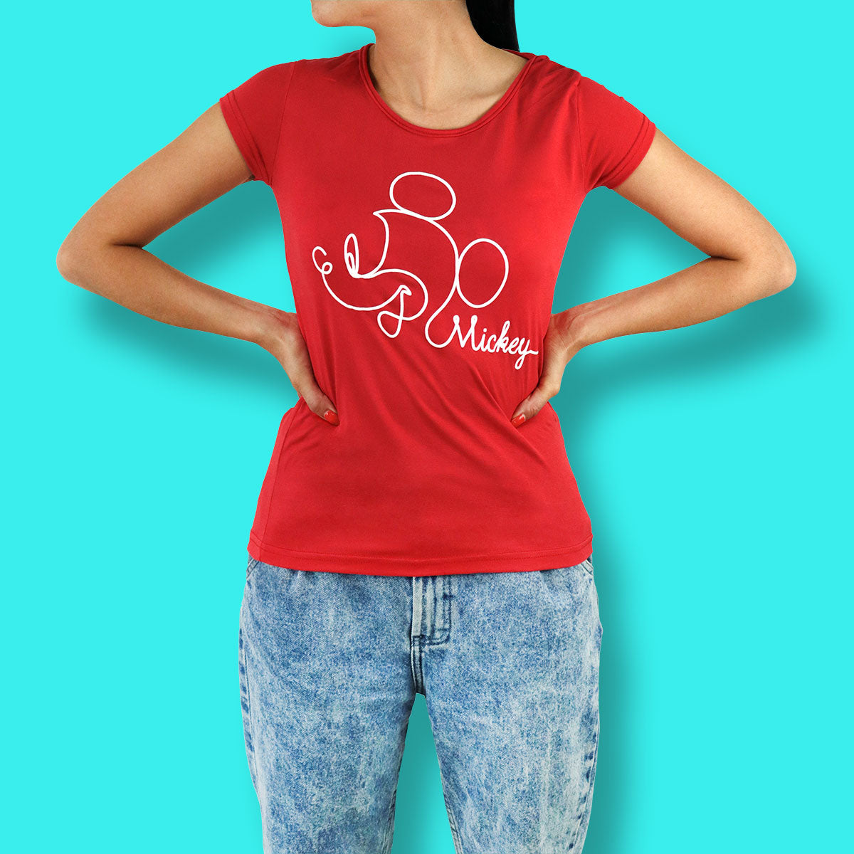 Disney - Playera de Mickey Color Rojo