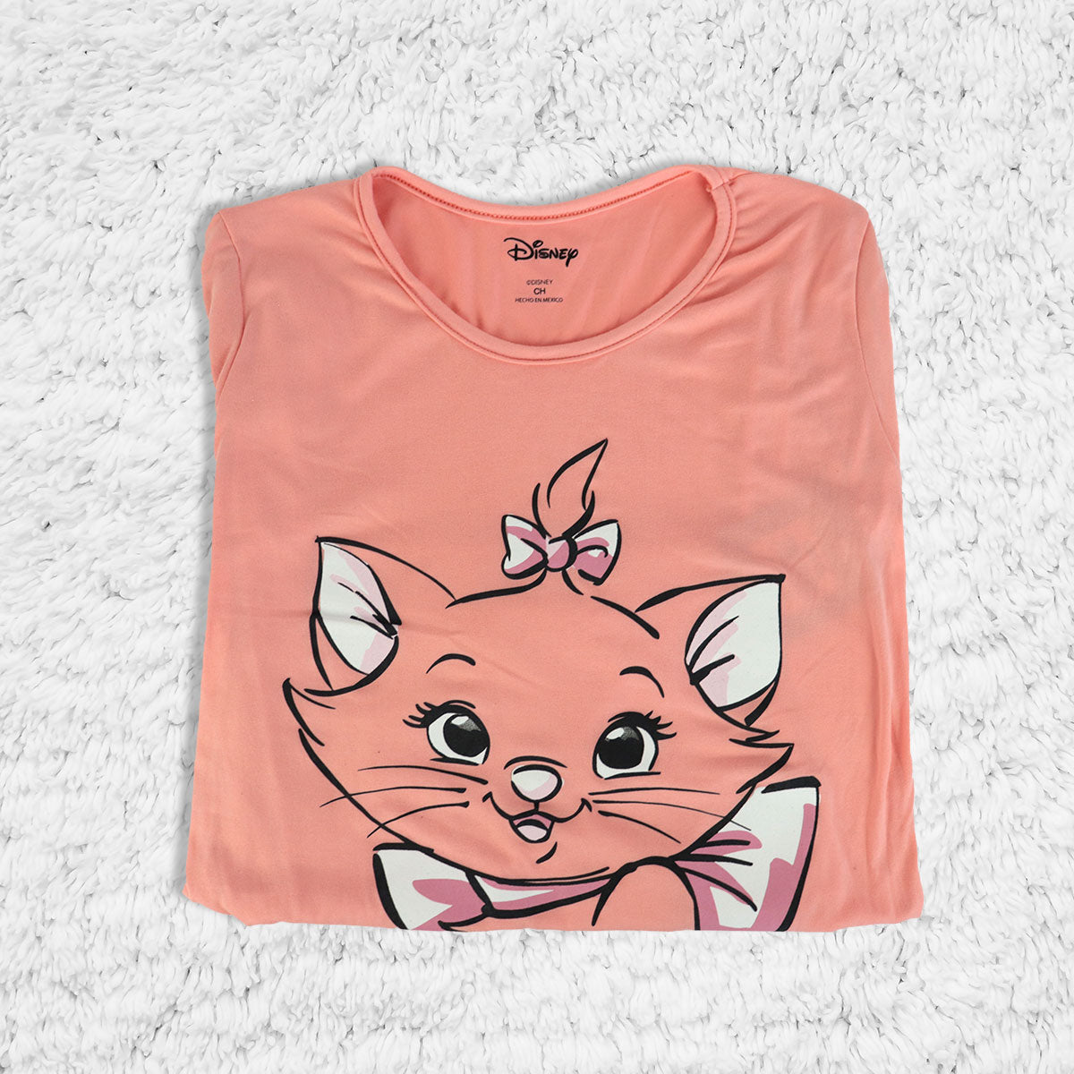 Disney - Playera Manga Corta, Marie Cat, Color Rosa