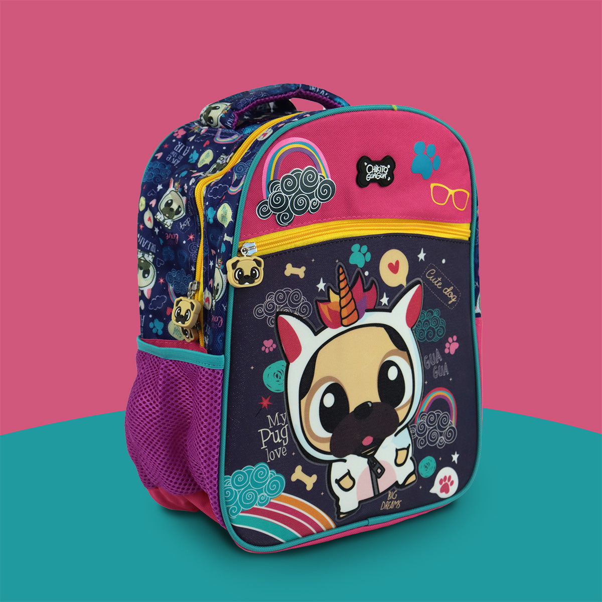 Paquete Escolar para Niñas de Kinder con Mochila, Libreta, Acuarelas, Pegamento, Plastilina, Rompecabezas, 10 Piezas