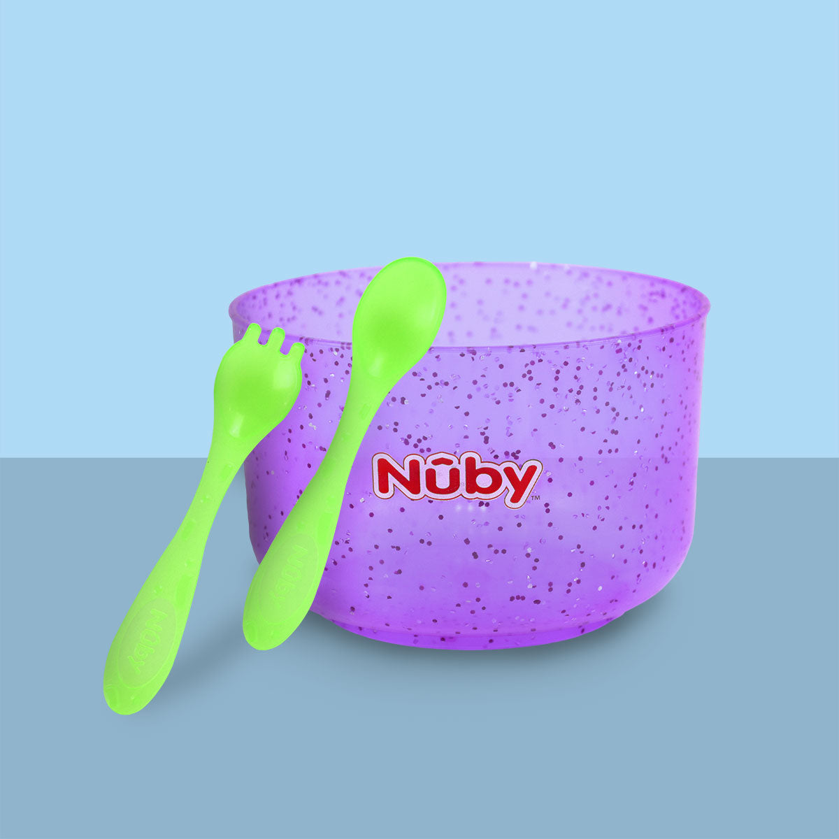 Tazón con Cuchara Nuby Sparks Morado