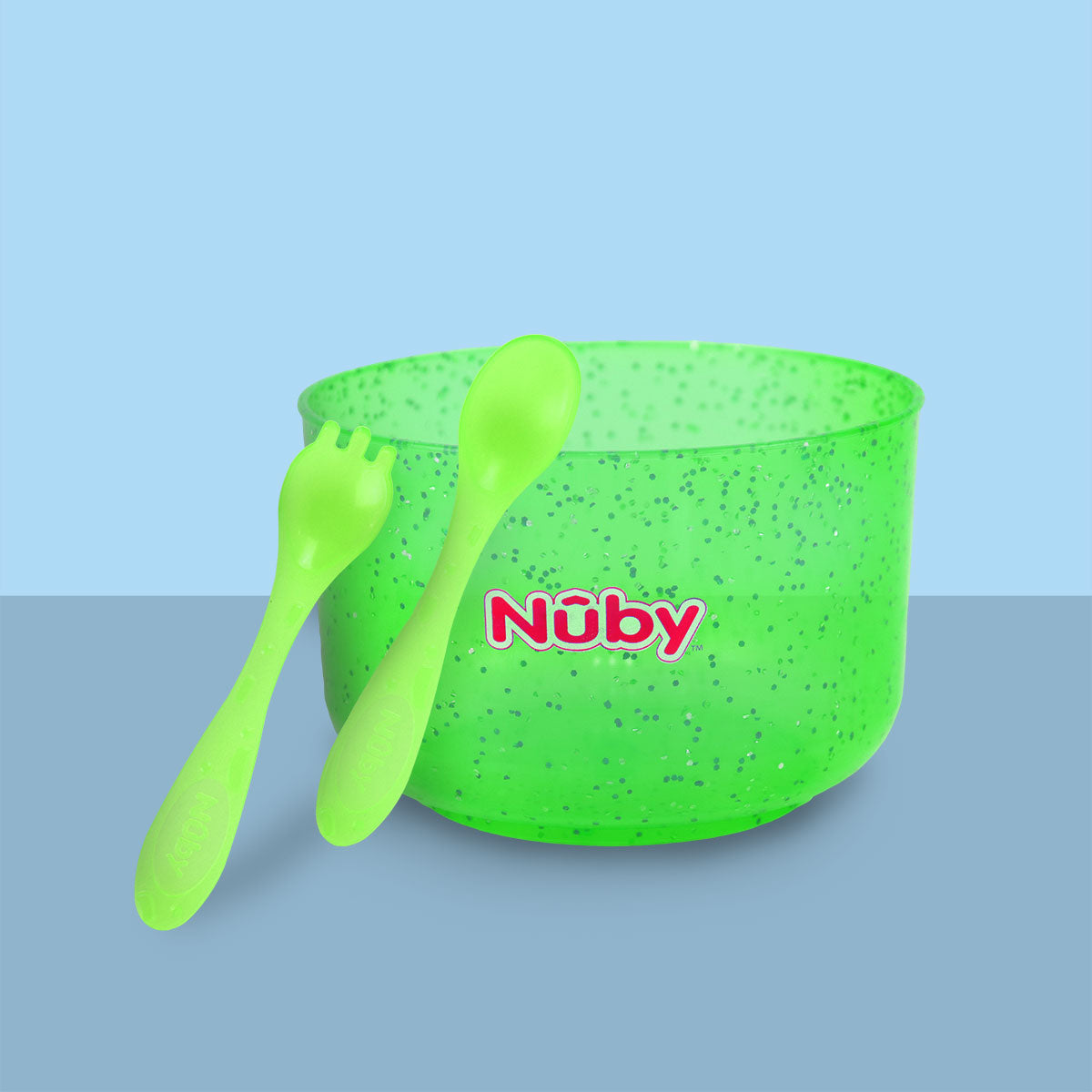 Tazón con Cuchara Nuby Sparks Verde