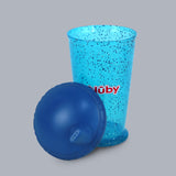 Vaso Nuby Sparks de Flujo Libre con Boquilla Rígida, Azul Rey