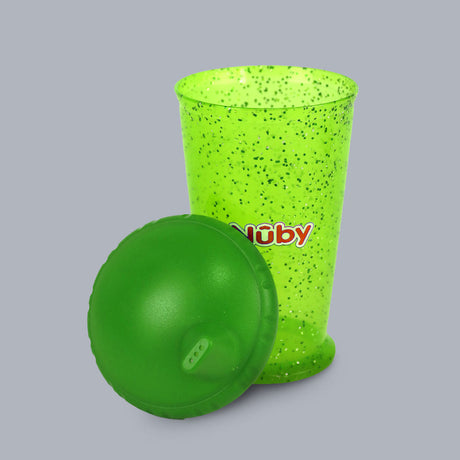 Vaso Nuby Sparks de Flujo Libre con Boquilla Rígida, Verde