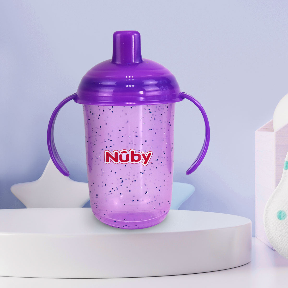 Vaso con Asas Nuby Sparks Color Morado para Bebé