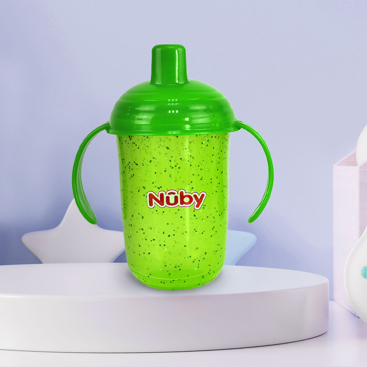 Vaso con Asas Nuby Sparks Color Verde para Bebé