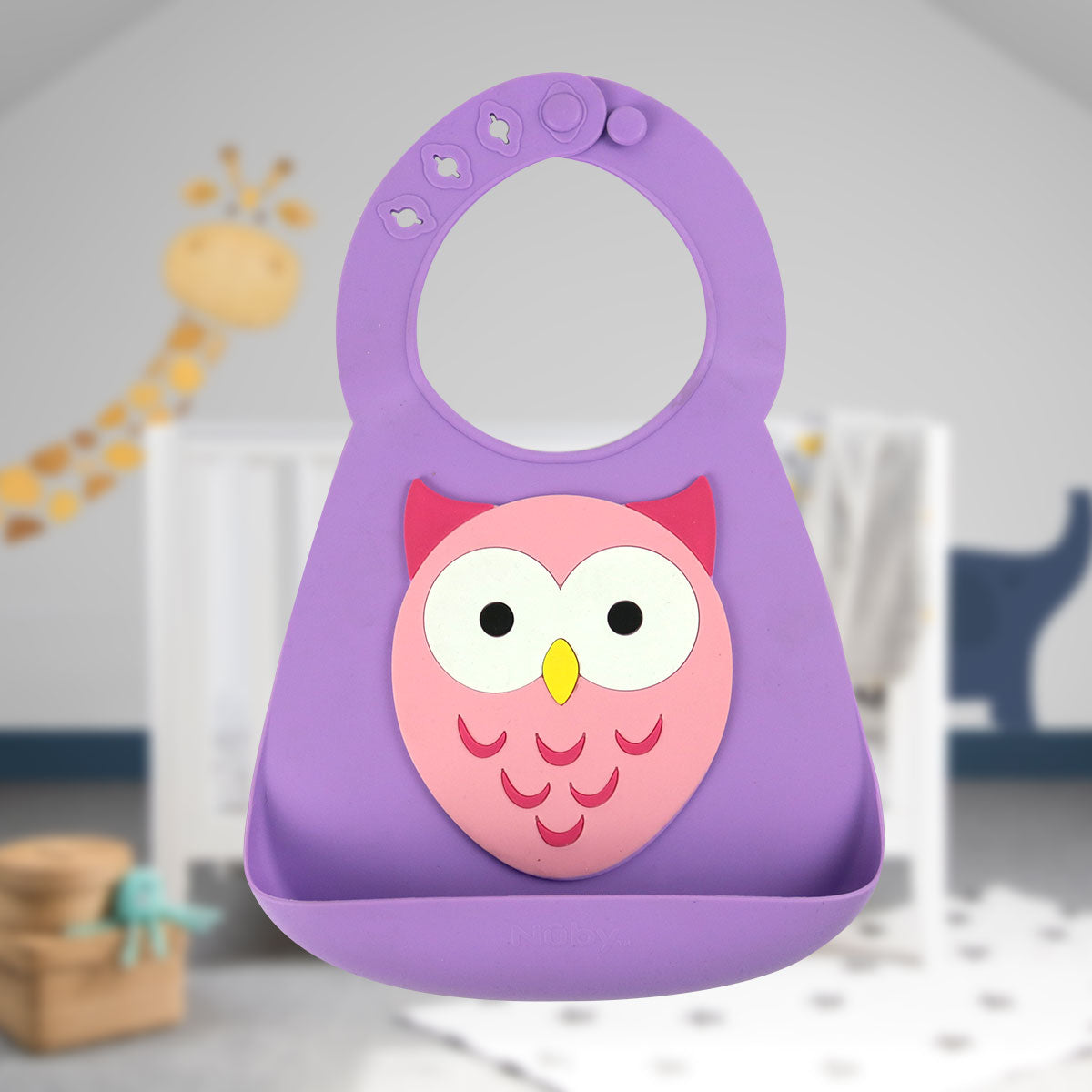 Babero Nuby con Diseño de Búho para Bebés