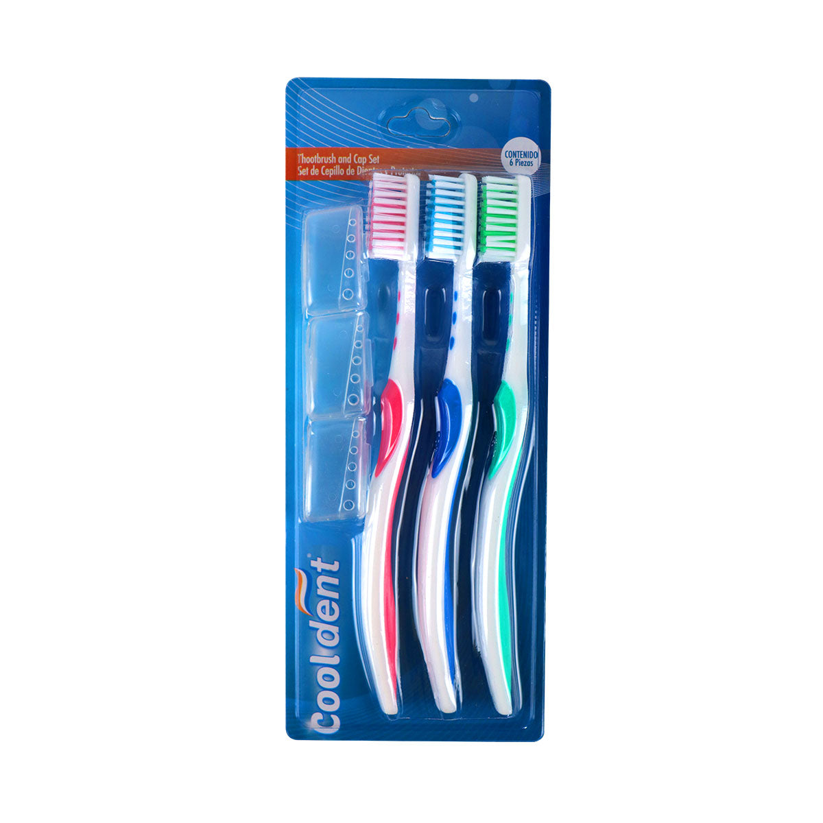 Cepillo Dental Cooldent con Porta Cepillo, 3 piezas