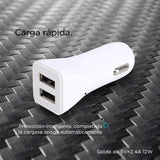 Cargador para Auto Carga Rápida Blanco