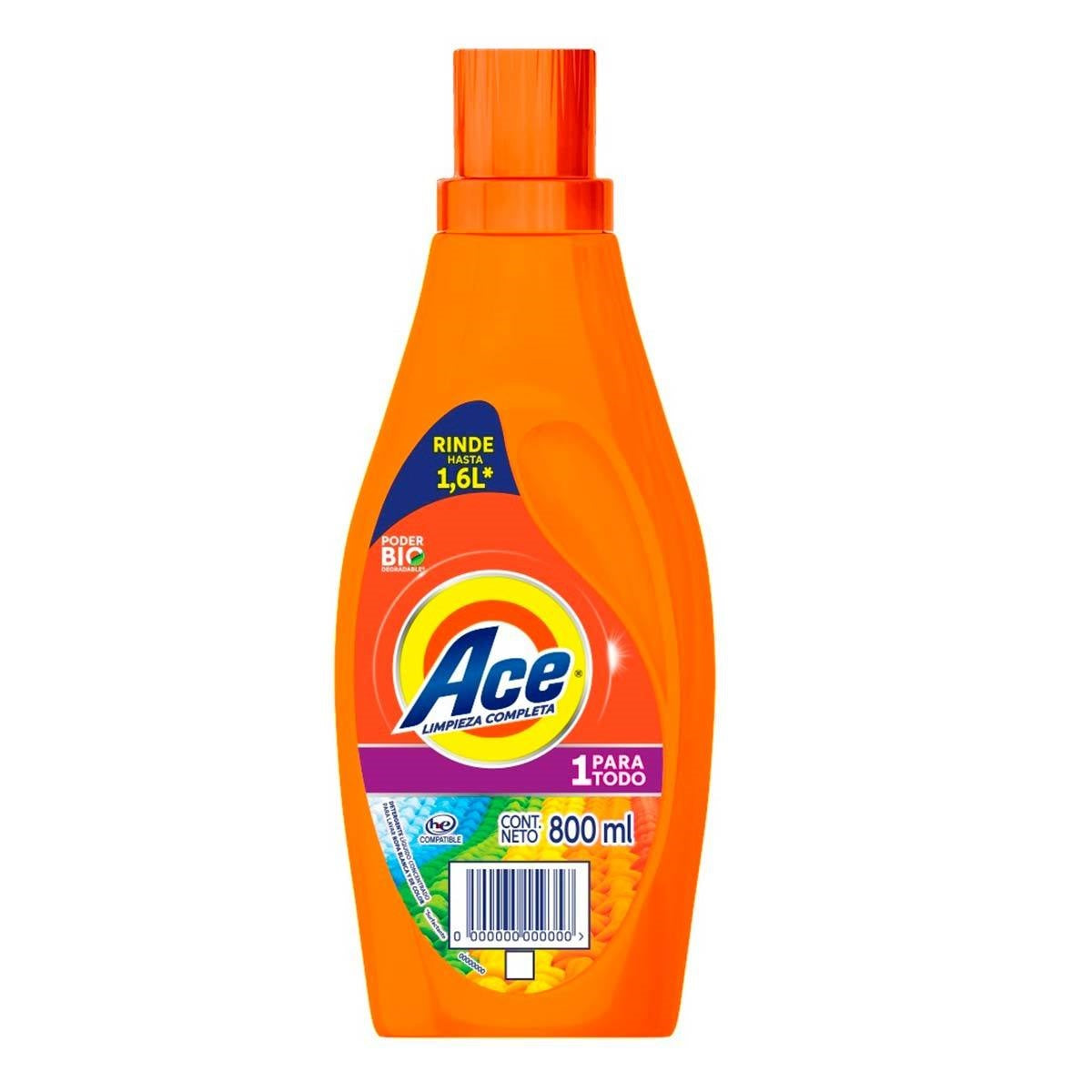 Ace Detergente Liquído para Ropa, 800 ml