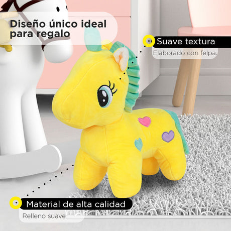 Peluche de Unicornio Color Amarillo