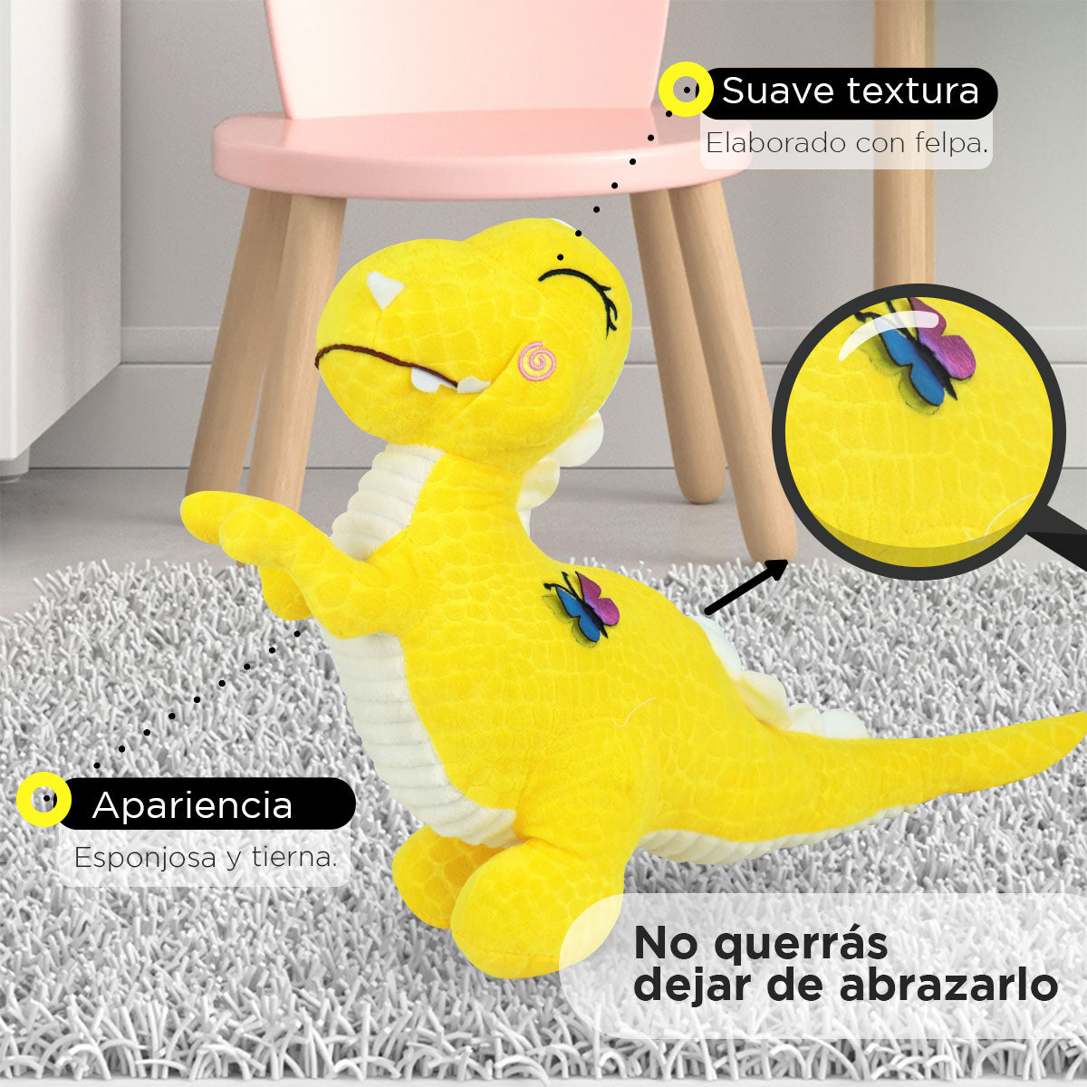 Dinosaurio de Peluche Amarillo