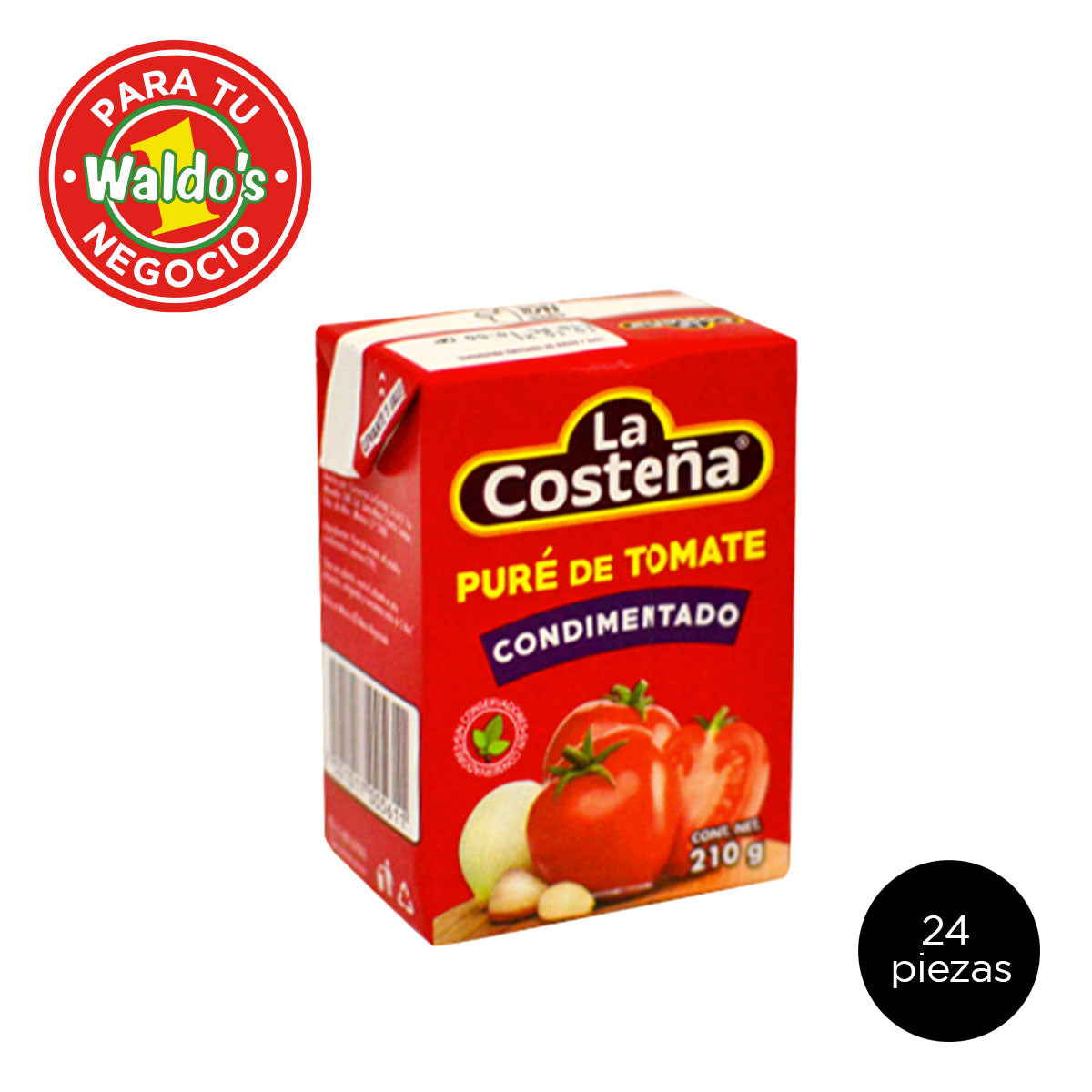 24 Cajas de Puré de Tomate La Costeña, 24 Piezas con 210 g c/u, Mayoreo